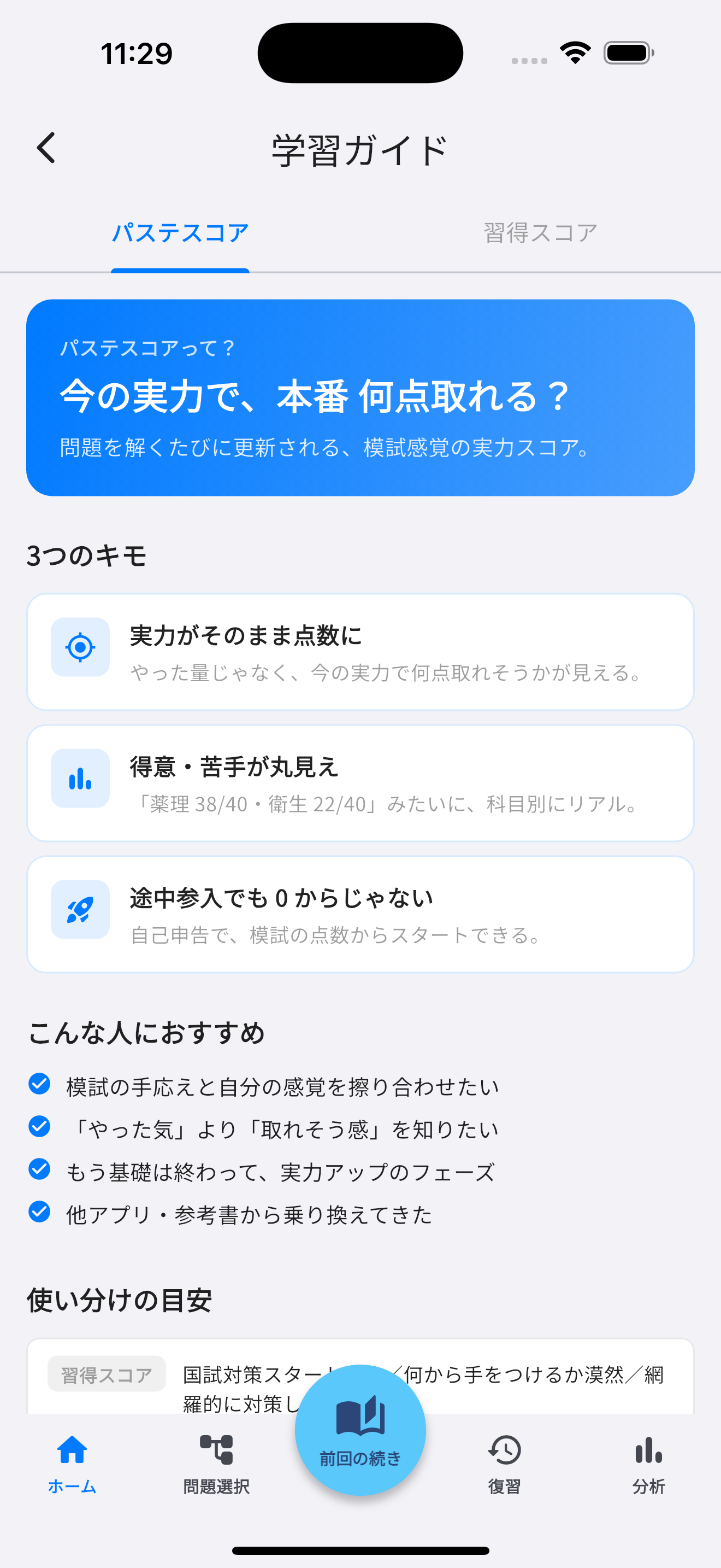 パステスコア解説